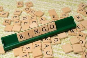 bingo game board with letters