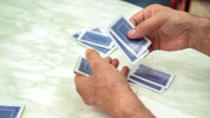 People playing human bingo